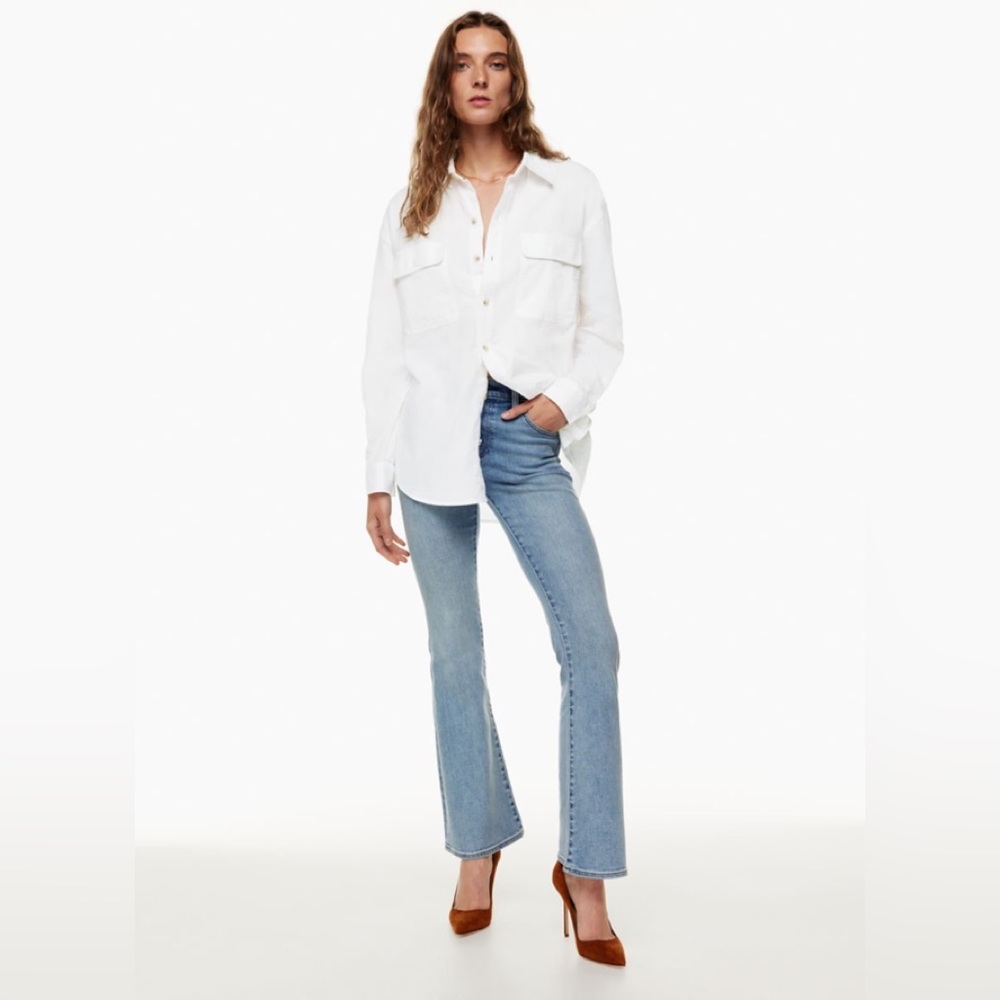 Aritzia Denim Forum Sade White Button Down